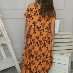 Romia Blossom Print Dress Orange -Kitandkaboodal Store IMG 6932 09f4283b c9be 47e8 bd24 f81561f7796b