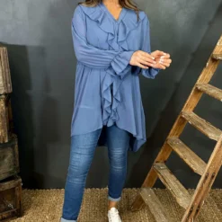 Dorota Shirt Tunic Denim Blue