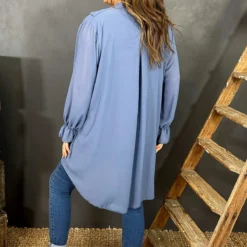 Dorota Shirt Tunic Denim Blue -Kitandkaboodal Store IMG 6989 5ca5c8f7 e97b 44e0 9b61 c31713bd004f