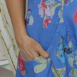 Jolee Floral Print Linen Dress Cobalt 8 Jolee Floral Print Linen Dress Cobalt -Kitandkaboodal Store IMG 7004 d93db57c ac73 424a 8527 7077bab61547