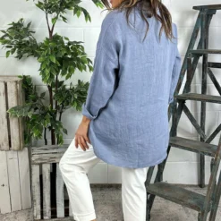 Bradley Linen Top Blue Grey -Kitandkaboodal Store IMG 7005 d1cbb9c7 f545 467e a1e3 4143280bd4f9