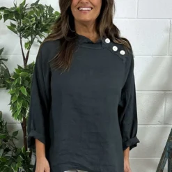 Bradley Linen Top Charcoal