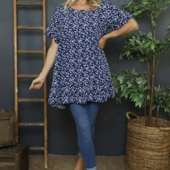 Pamber Ditsy Print Tunic Navy 8 Pamber Ditsy Print Tunic Navy -Kitandkaboodal Store IMG 7068 b1e5f35c 212f 4df7 8579 2750b0ed4791