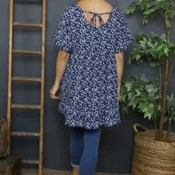 Pamber Ditsy Print Tunic Navy 9 Pamber Ditsy Print Tunic Navy -Kitandkaboodal Store IMG 7072 281ffcf0 80db 4a78 9ccd 24ad66b442fb