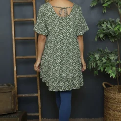 Pamber Ditsy Print Tunic Khaki 9 Pamber Ditsy Print Tunic Khaki -Kitandkaboodal Store IMG 7081 5d9229eb 4523 4ea2 a796 5636f957419a