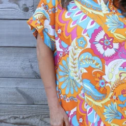 Zuri Psychedelic Print Dress Orange 8 Zuri Psychedelic Print Dress Orange -Kitandkaboodal Store IMG 7081 6823fa9e 9342 4740 b17d 3693f621a33d