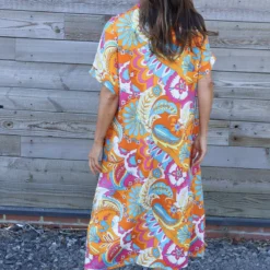 Zuri Psychedelic Print Dress Orange 9 Zuri Psychedelic Print Dress Orange -Kitandkaboodal Store IMG 7086 b5b13002 03d0 4058 9e83 4a4b54871873