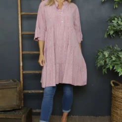 Bella Stripe Tunic Grape