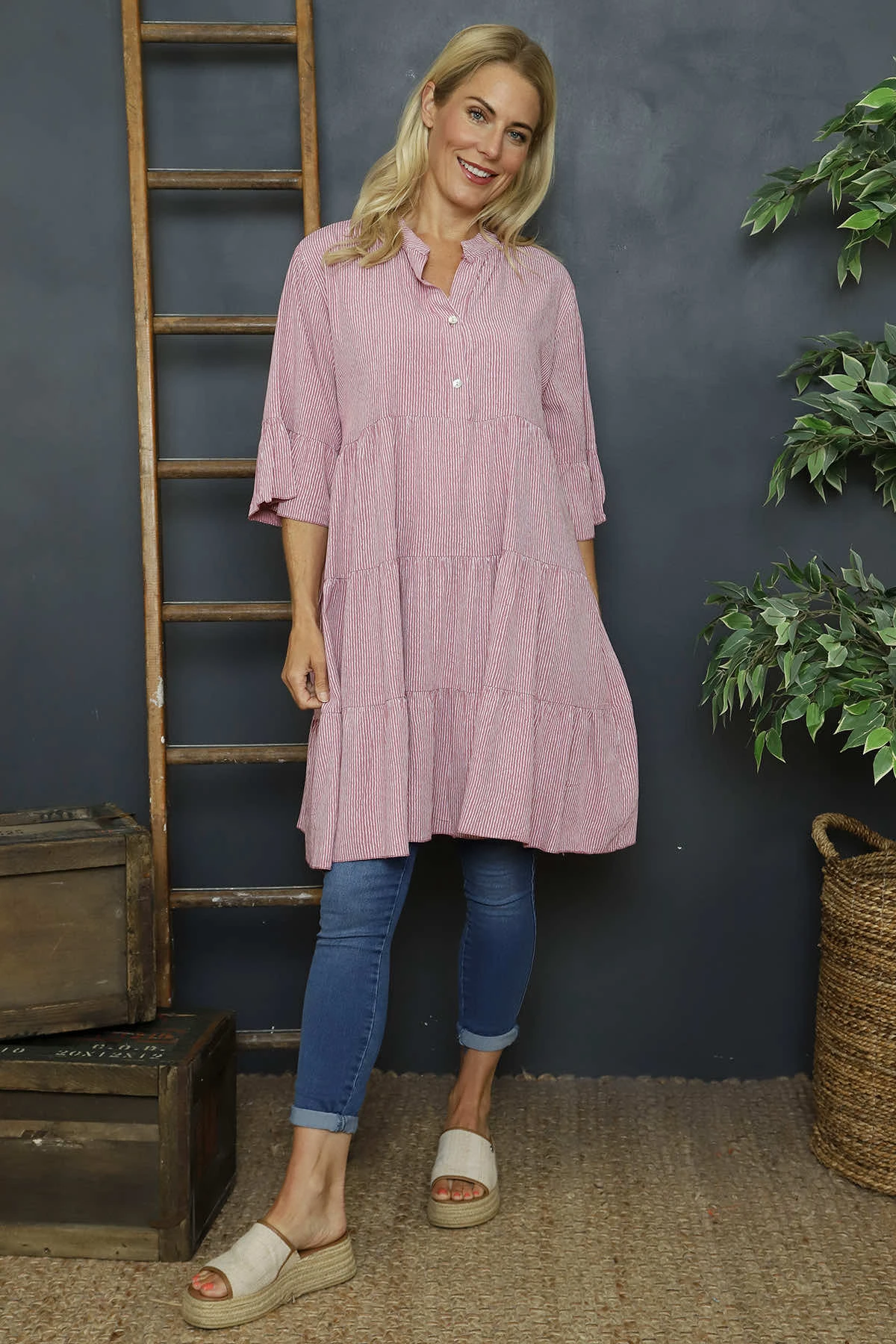 Bella Stripe Tunic Grape 3 Bella Stripe Tunic Grape