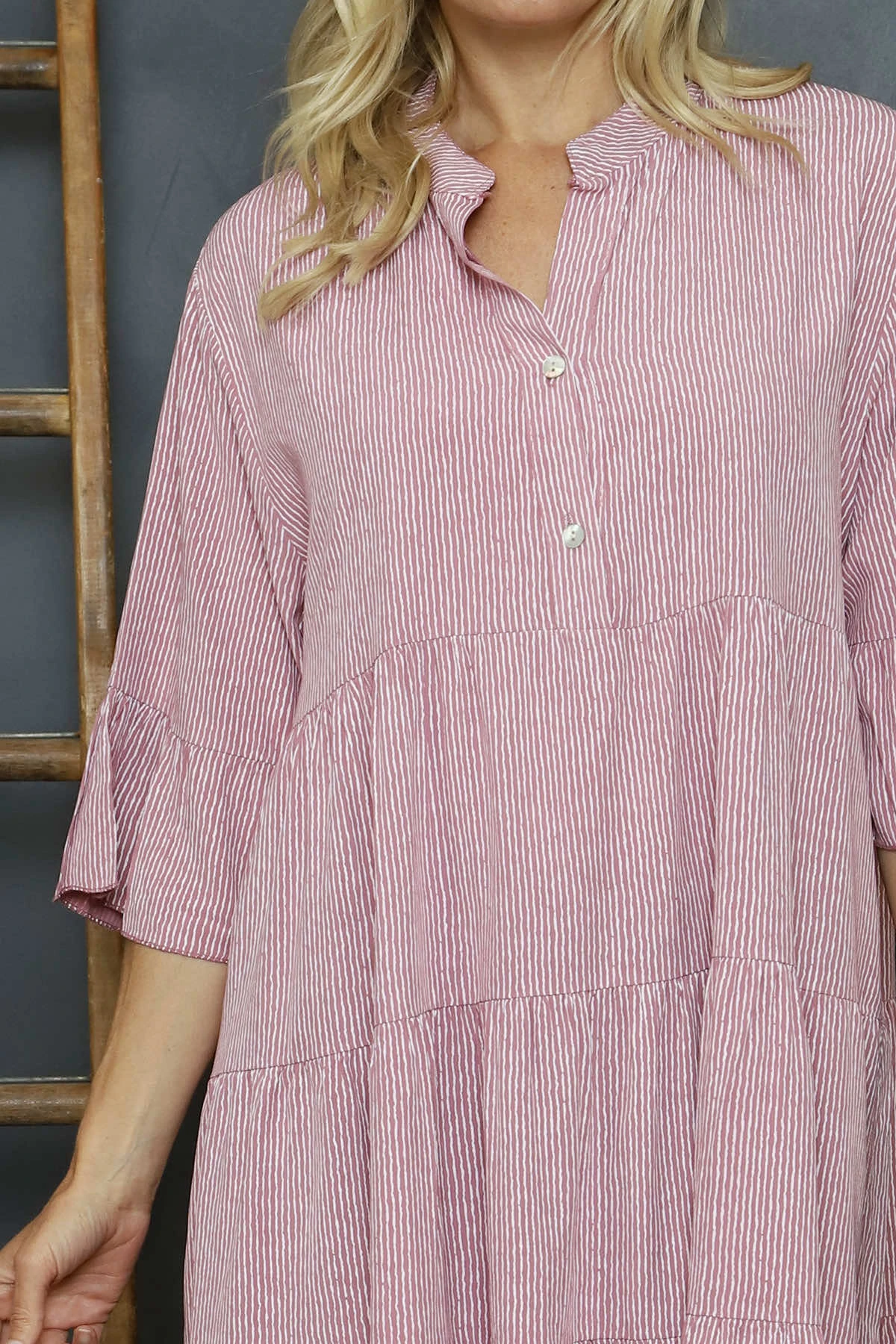 Bella Stripe Tunic Grape 5 Bella Stripe Tunic Grape - Image 3