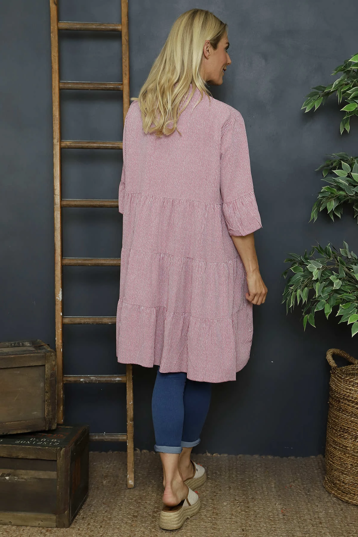 Bella Stripe Tunic Grape 6 Bella Stripe Tunic Grape - Image 4