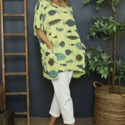 Gabriana Pisces Cotton Top Lime