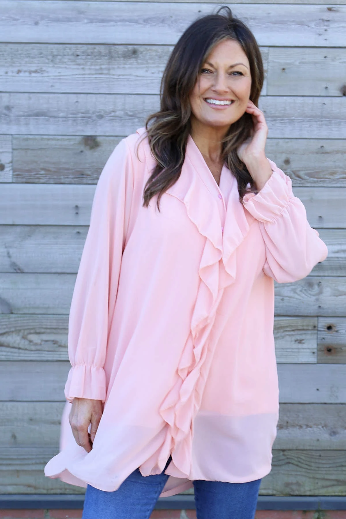 Dorota Shirt Tunic Pink 4 Dorota Shirt Tunic Pink - Image 2