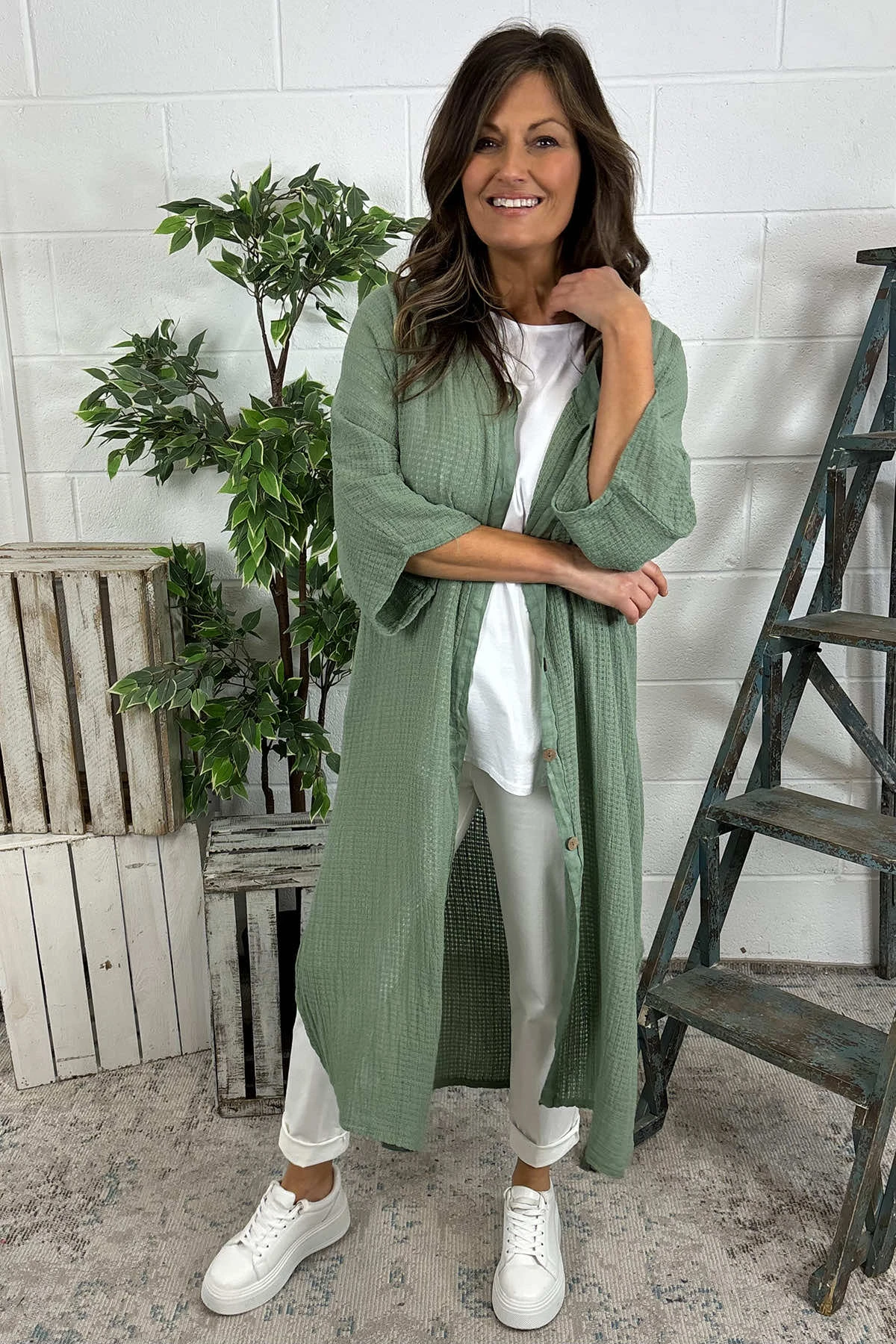 Elvira Co-ord Set Khaki 4 Elvira Co-ord Set Khaki - Image 2