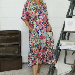 Andretta Print Dress Mint