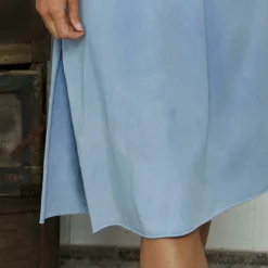 Verena V-Neck Cotton Tunic Blue 8 Verena V-Neck Cotton Tunic Blue -Kitandkaboodal Store IMG 7258 e050d052 9034 413e 8c67 a928b380995f