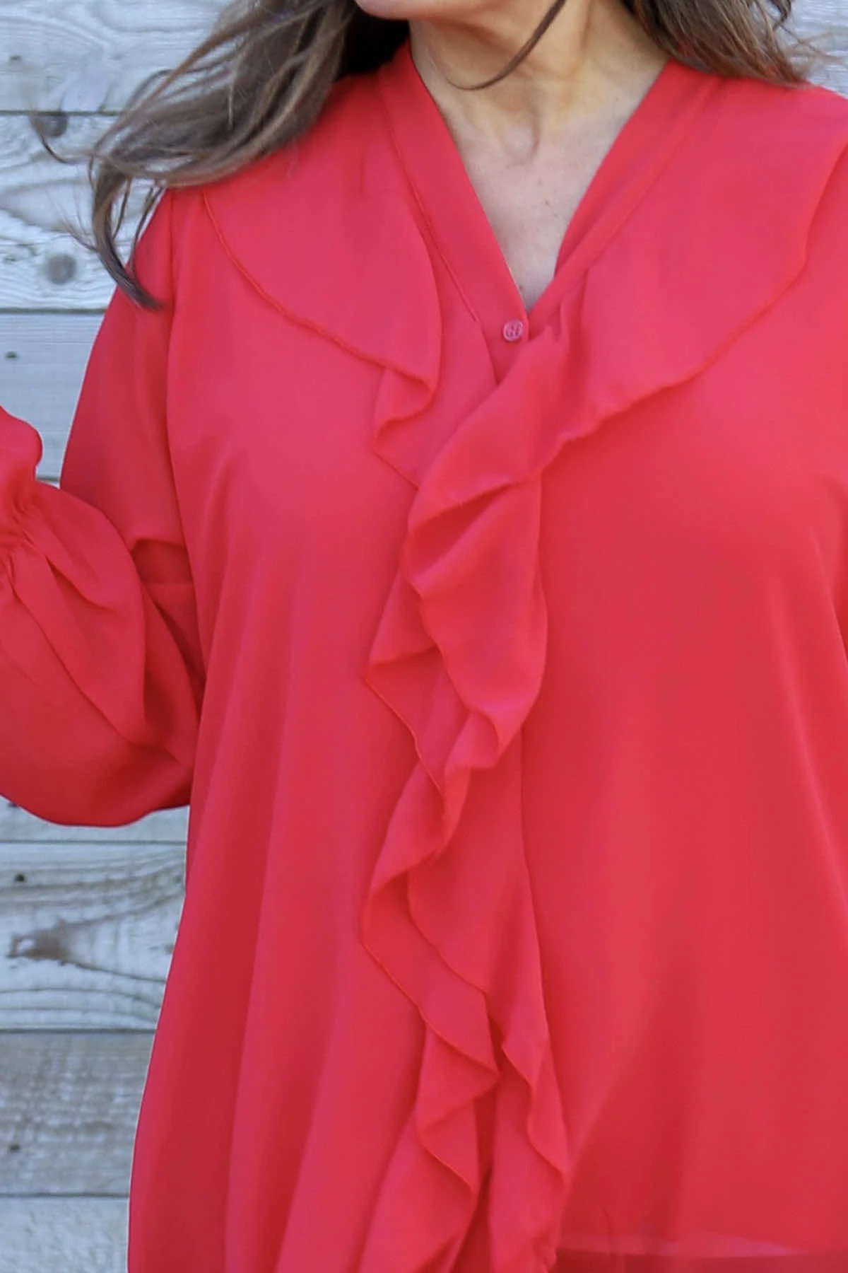 Dorota Shirt Tunic Red 5 Dorota Shirt Tunic Red - Image 3