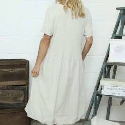 Sandown Puffball Cotton Dress Stone 9 Sandown Puffball Cotton Dress Stone -Kitandkaboodal Store IMG 7297 93274d11 6564 4cf2 82e0 765b60a7d709