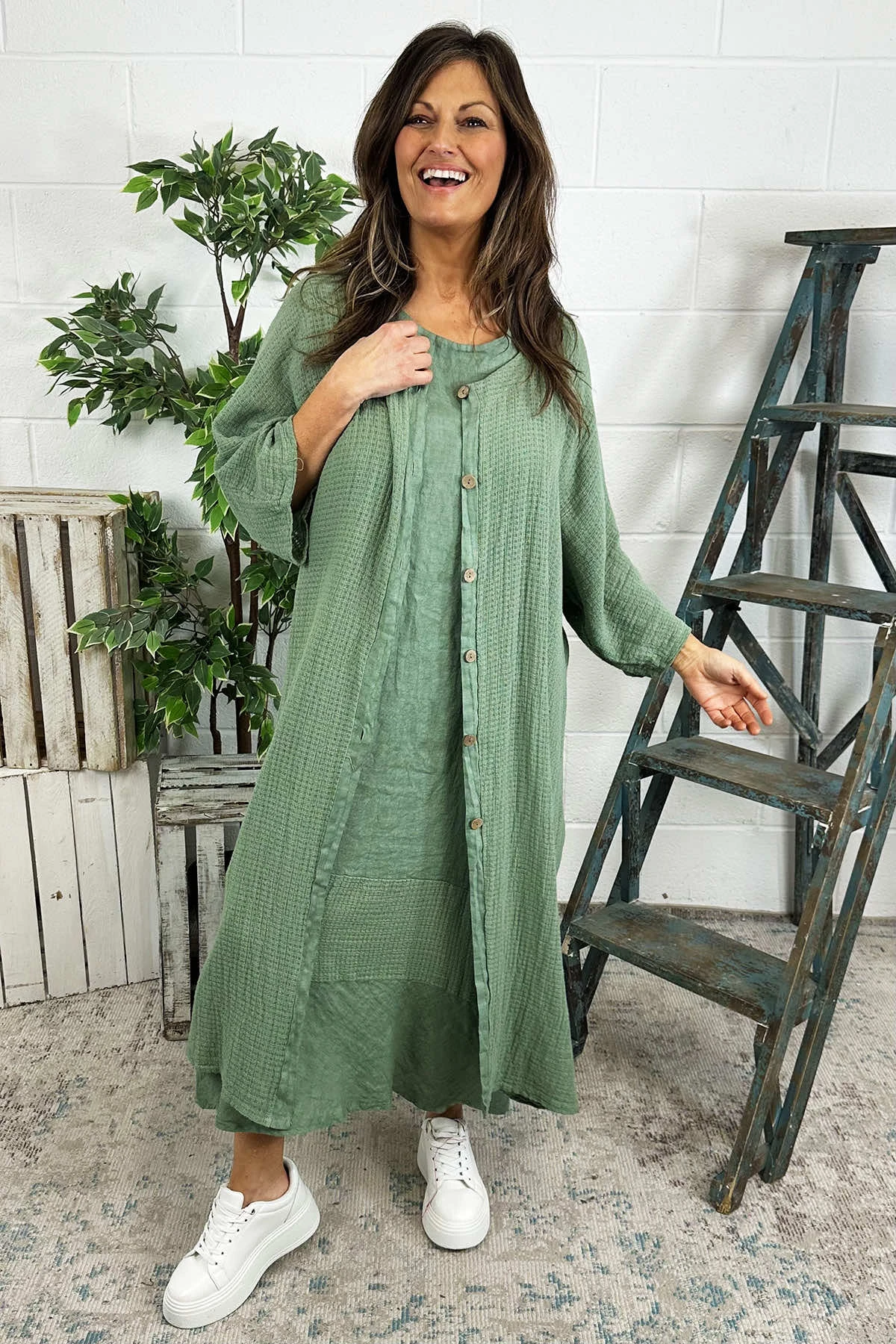 Elvira Co-ord Set Khaki 3 Elvira Co-ord Set Khaki