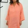 Tarna Button Linen Tunic Orange -Kitandkaboodal Store IMG 7352 a6c165a7 f255 46ad bccd 01c1e6b6f8dd
