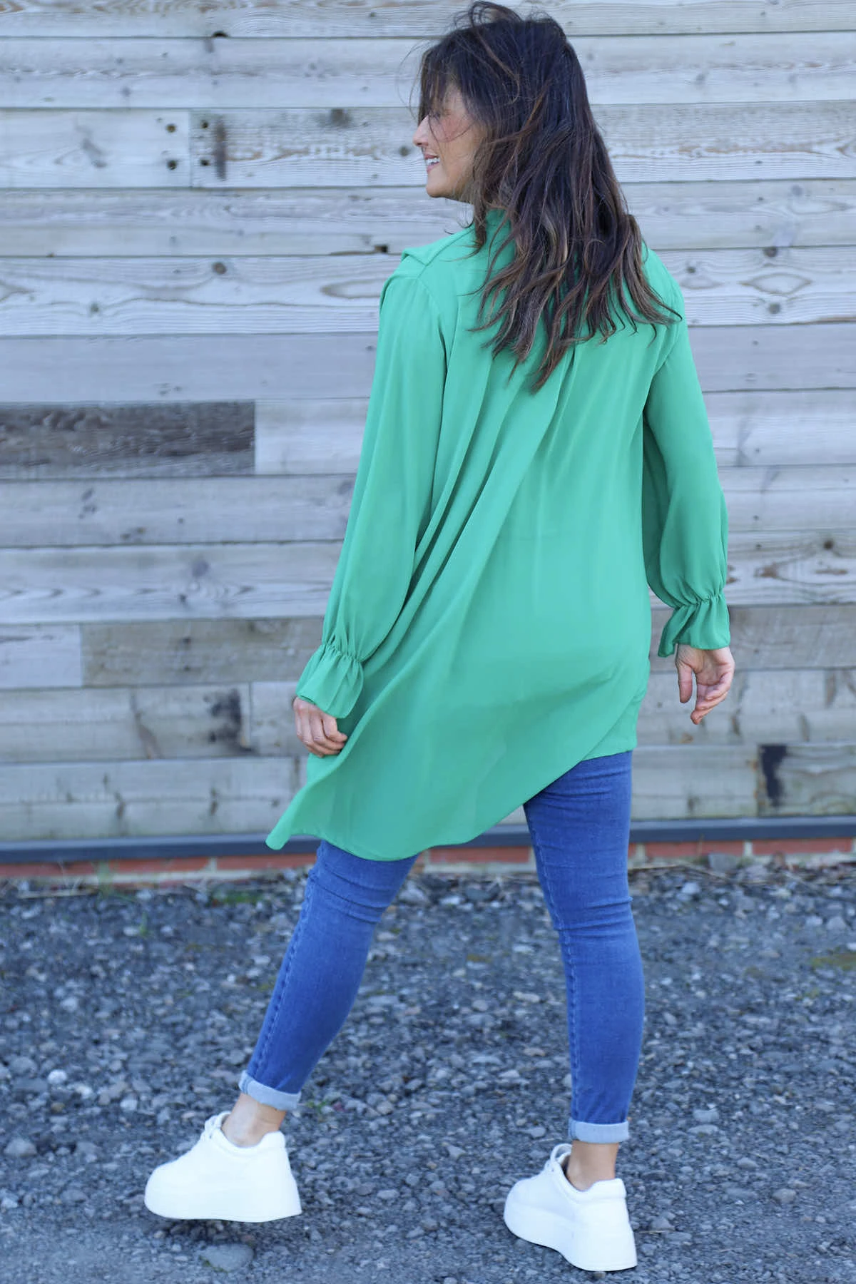 Dorota Shirt Tunic Emerald 6 Dorota Shirt Tunic Emerald - Image 4