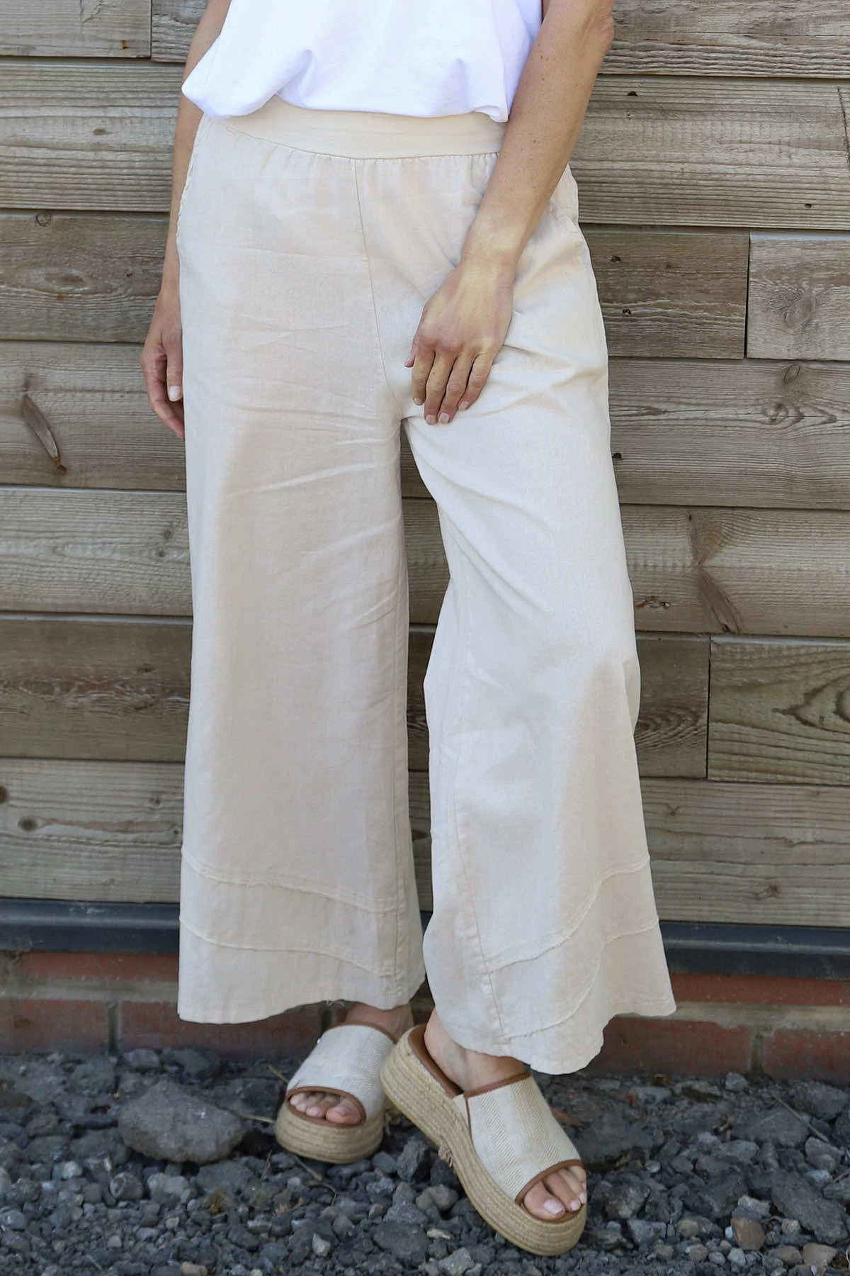 Camellia Linen Trousers Stone 4 Camellia Linen Trousers Stone - Image 2
