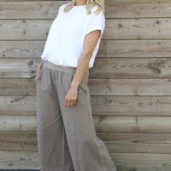 Camellia Linen Trousers Mocha