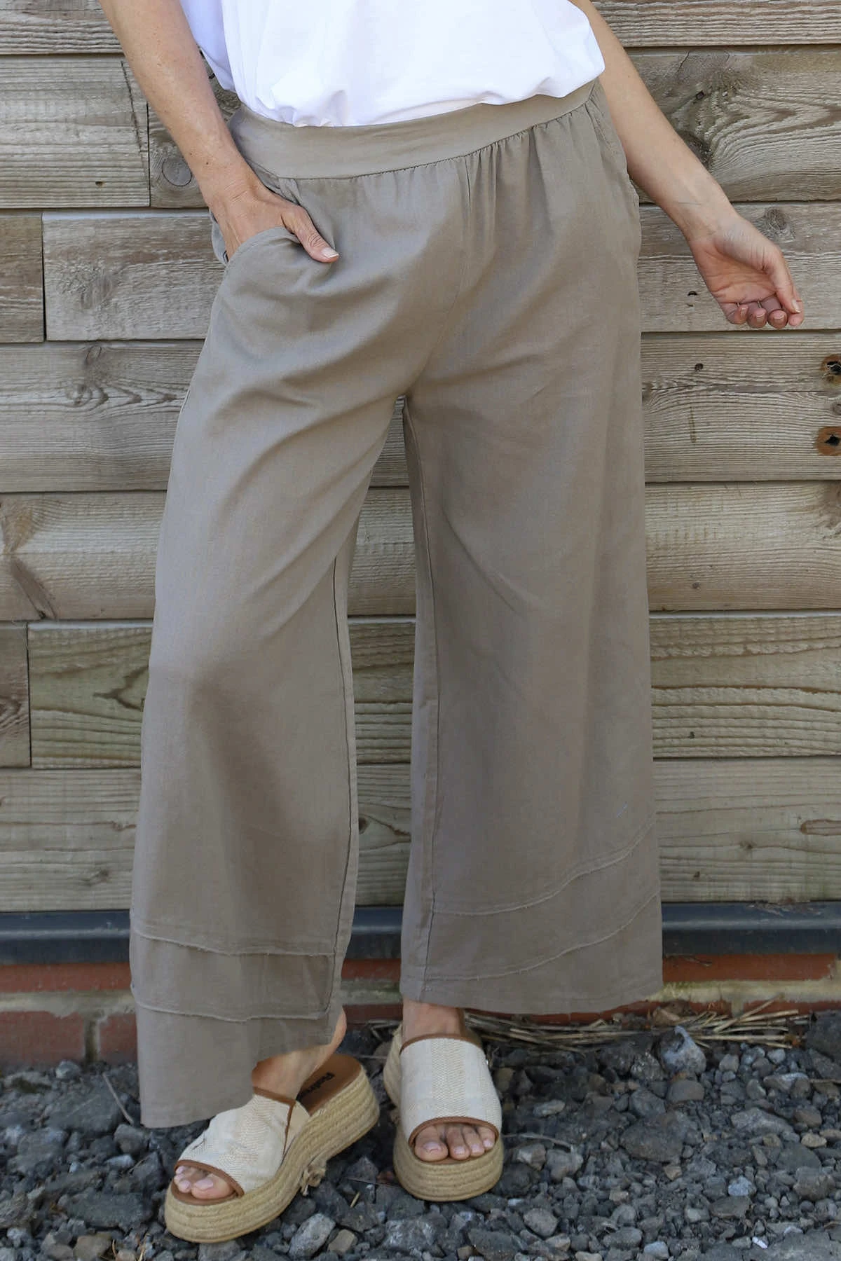Camellia Linen Trousers Mocha 4 Camellia Linen Trousers Mocha - Image 2