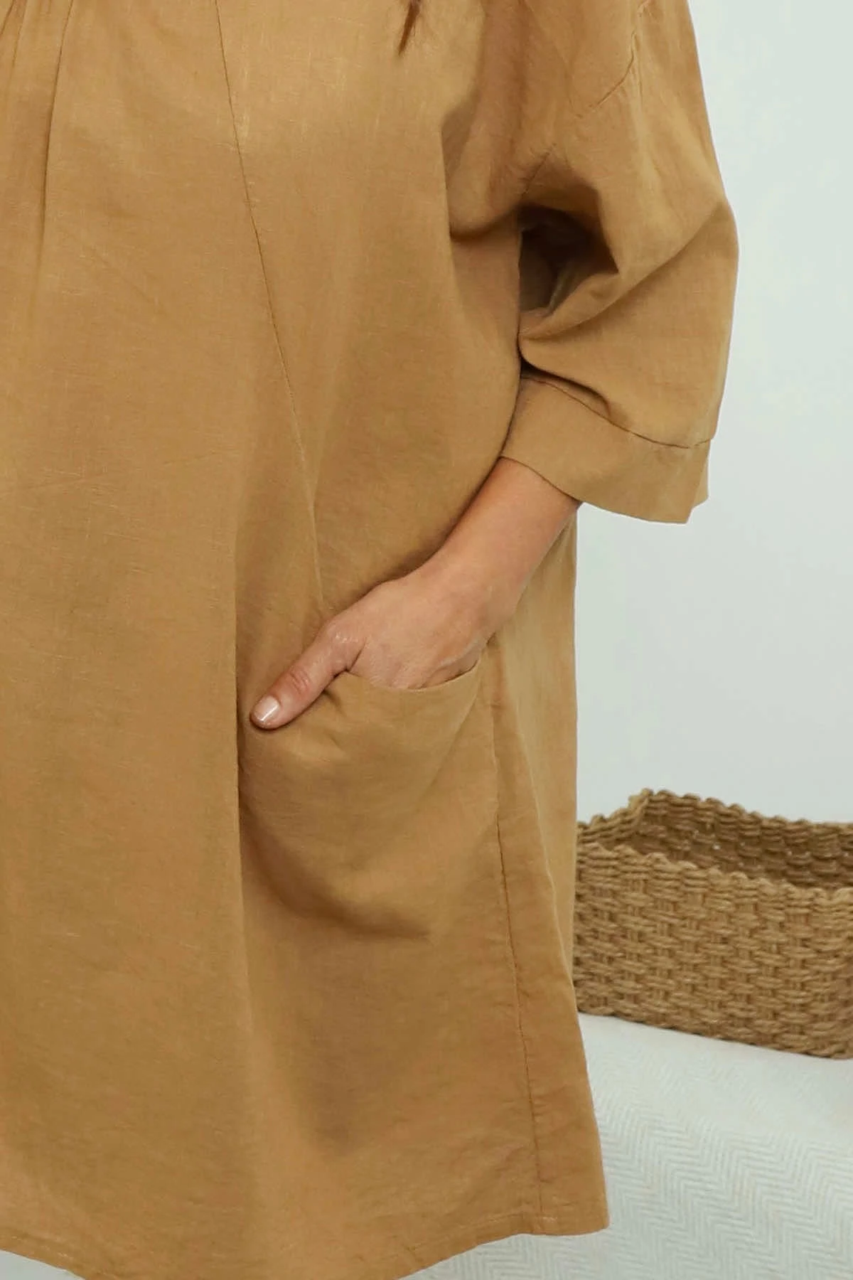 Glebe Linen Top Camel 5 Glebe Linen Top Camel - Image 3