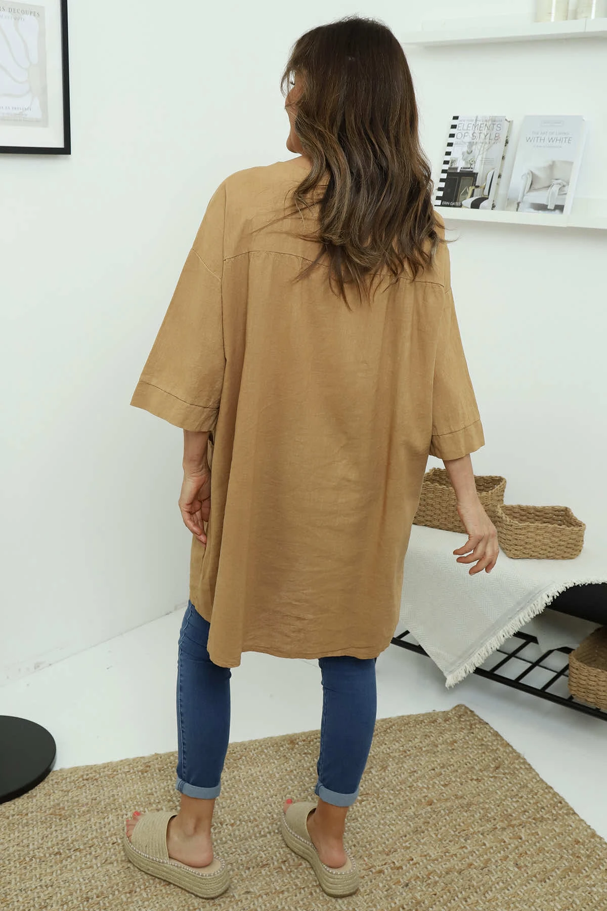 Glebe Linen Top Camel 6 Glebe Linen Top Camel - Image 4