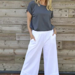 Camellia Linen Trousers White