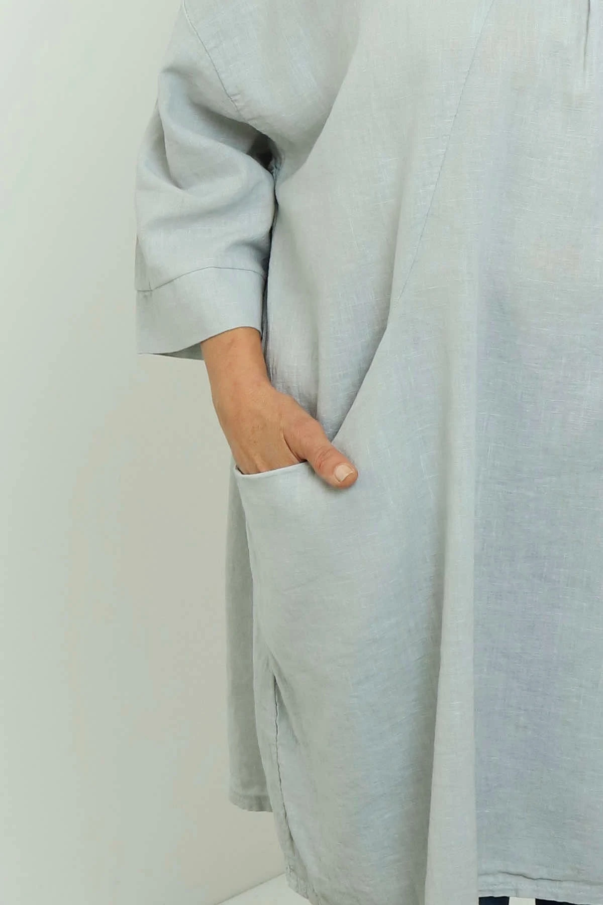 Glebe Linen Top Grey 5 Glebe Linen Top Grey - Image 3