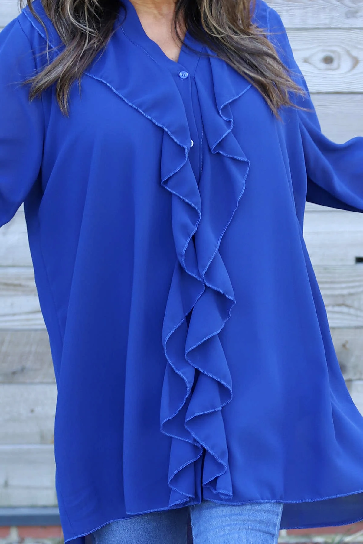 Dorota Shirt Tunic Royal Blue 5 Dorota Shirt Tunic Royal Blue - Image 3