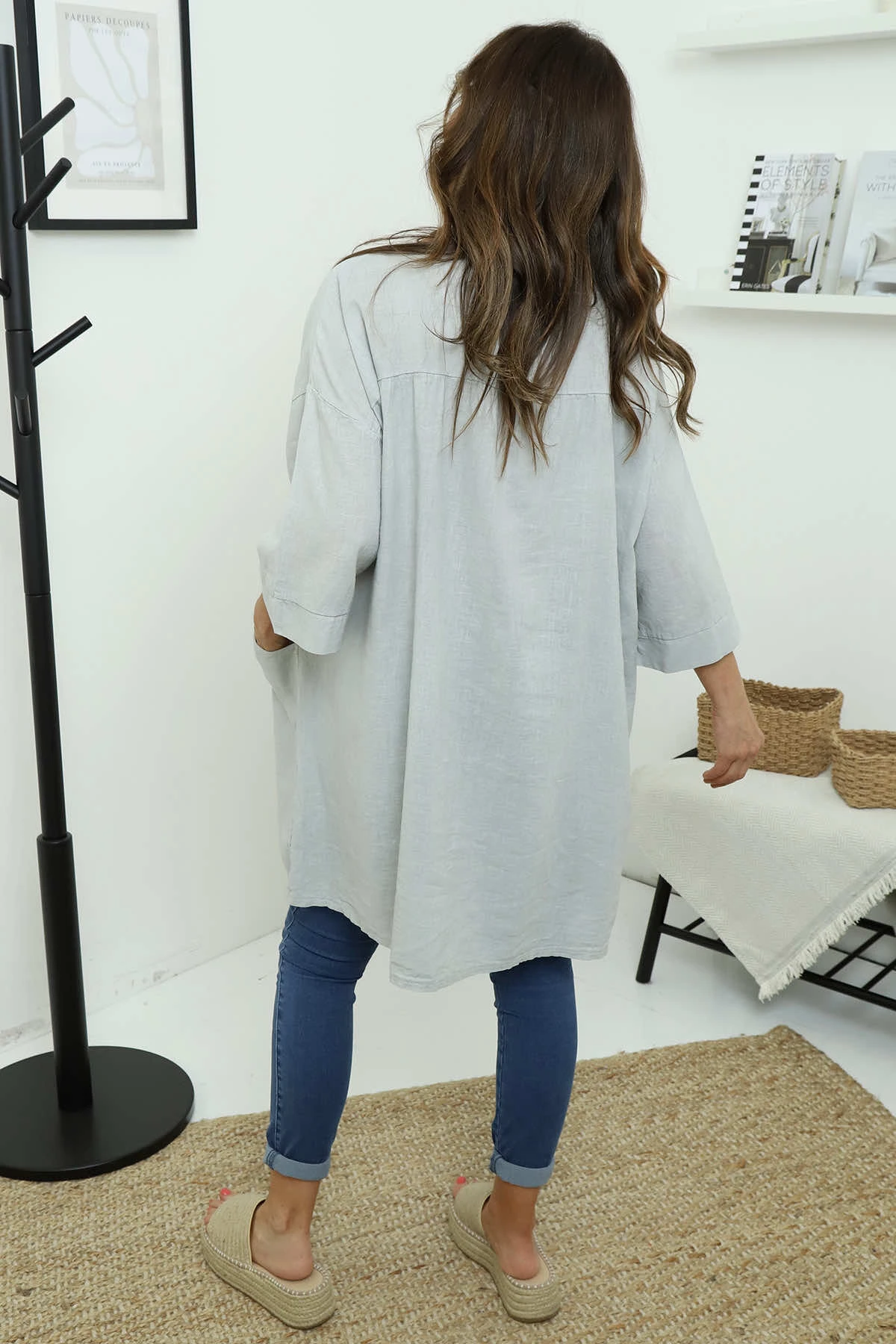 Glebe Linen Top Grey 6 Glebe Linen Top Grey - Image 4