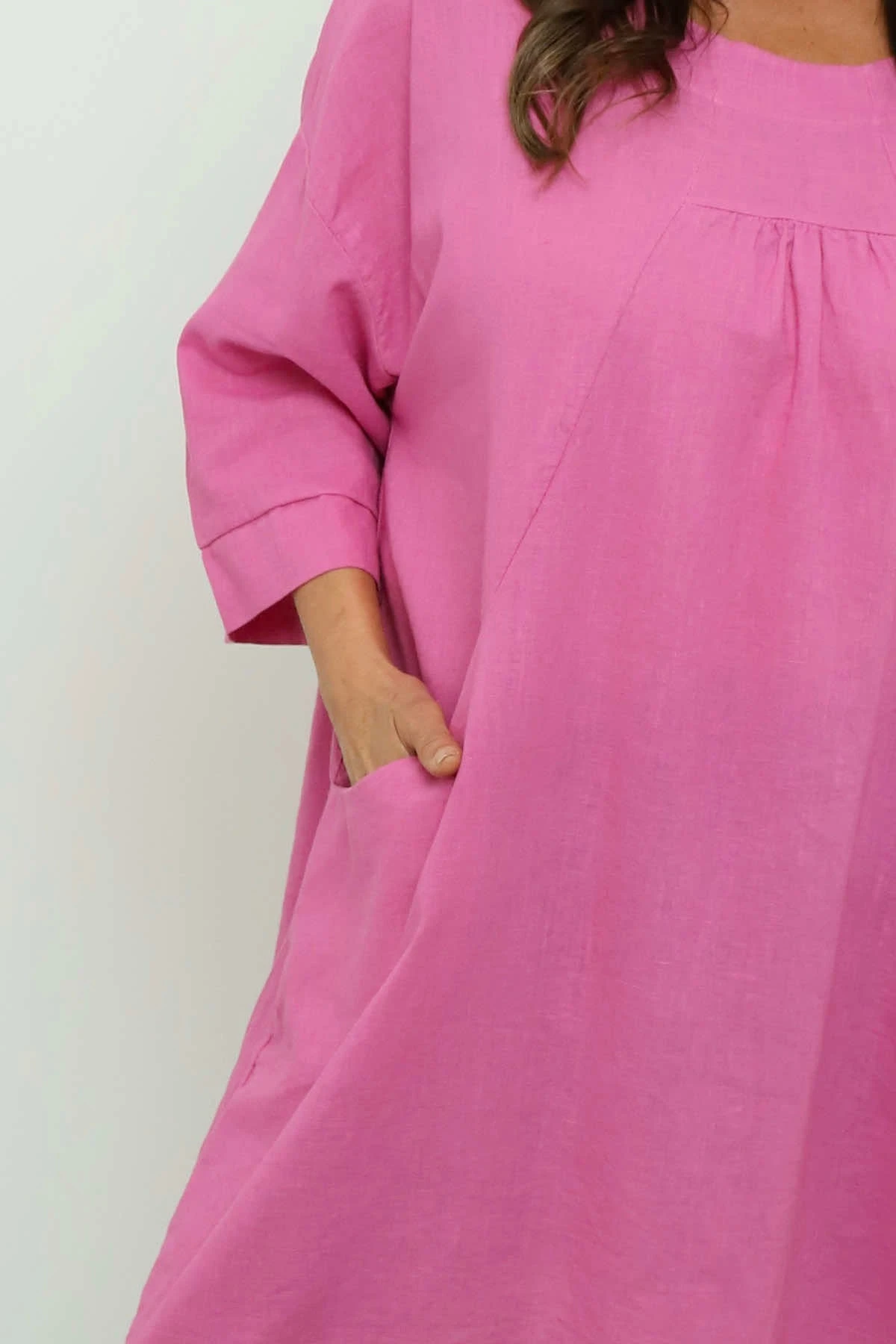 Glebe Linen Top Pink 5 Glebe Linen Top Pink - Image 3