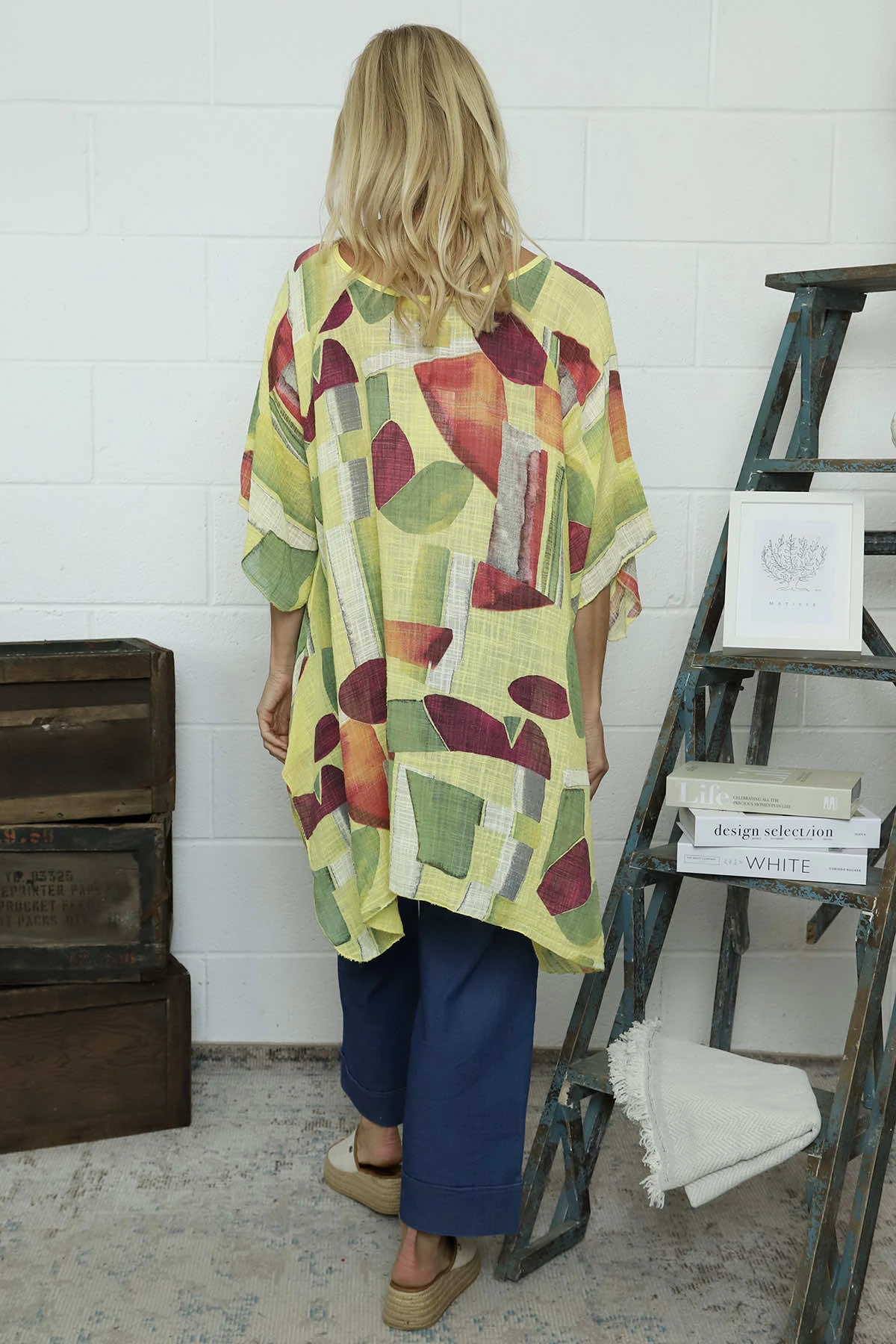 Betania Print Cotton Top Yellow 6 Betania Print Cotton Top Yellow - Image 4