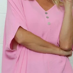 Lotus Button Top Pink -Kitandkaboodal Store IMG 7558 703febfe 5128 44ab a91f ad3e1fa4bdbc