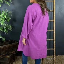Caggia Pocket Linen Tunic Berry 9 Caggia Pocket Linen Tunic Berry -Kitandkaboodal Store IMG 7571 d6e2a1be bcec 40a2 8470 b03c2f079f2d