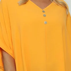 Lotus Button Top Orange -Kitandkaboodal Store IMG 7582 878eb9b4 6cc1 4155 8bac a33ab2f2787d