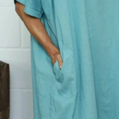 Marika V-Neck Linen Dress Jade 8 Marika V-Neck Linen Dress Jade -Kitandkaboodal Store IMG 7602 ef340abb 35d9 49f8 b2e9 5ab19e54ba56