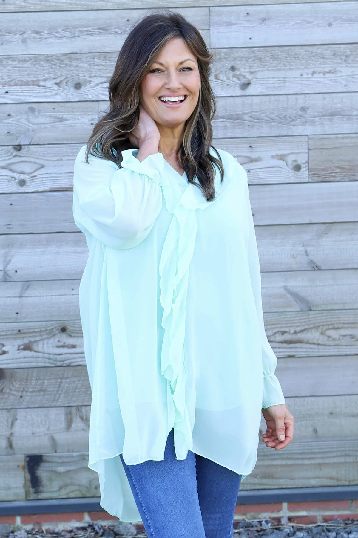 Dorota Shirt Tunic Mint 4 Dorota Shirt Tunic Mint - Image 2