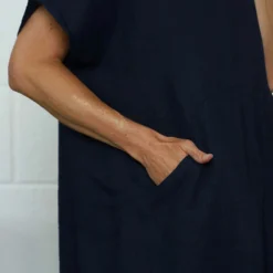 Fenella Linen Dress Navy -Kitandkaboodal Store IMG 7644 e745d337 9aee 4300 a6b0 16e105d89ef6