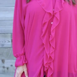 Dorota Shirt Tunic Fuchsia -Kitandkaboodal Store IMG 7687 5f786906 b0f4 41db 9767 c5a5d6031cc5