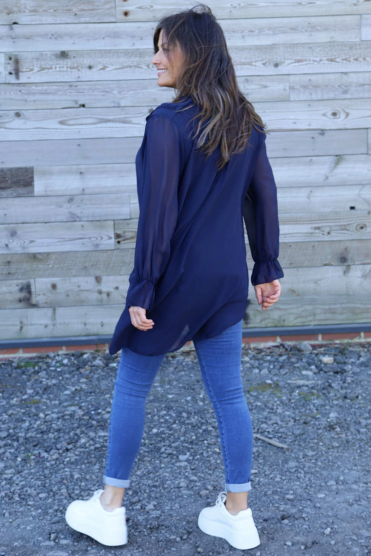 Dorota Shirt Tunic Navy 6 Dorota Shirt Tunic Navy - Image 4