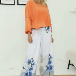 Aksana Wide Leg Trousers White