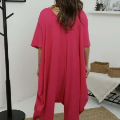 Everlee Cotton Jumpsuit Fuchsia 9 Everlee Cotton Jumpsuit Fuchsia -Kitandkaboodal Store IMG 7876 46a93fe6 a8c8 4dba 9292 27cb4644e4de