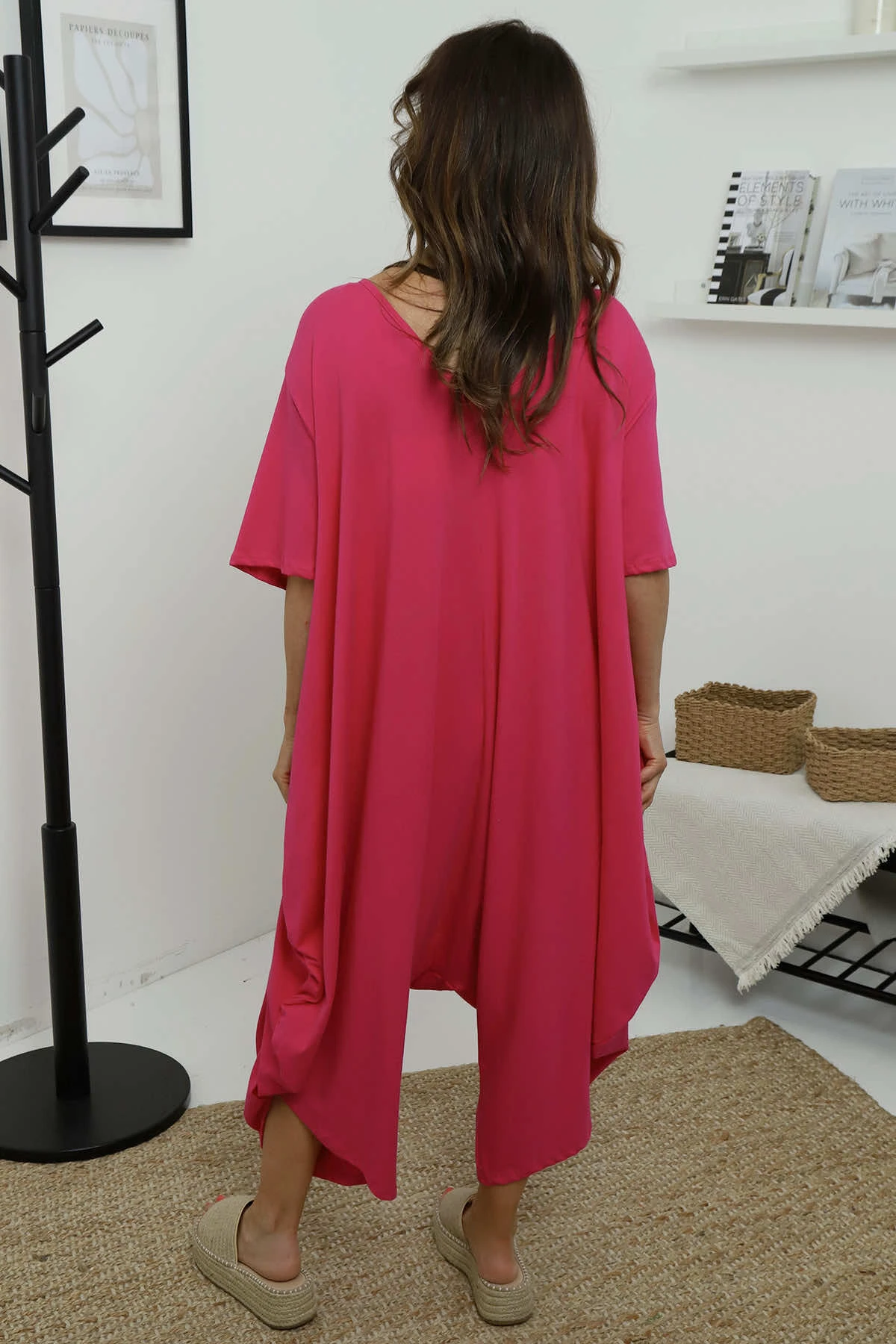 Everlee Cotton Jumpsuit Fuchsia 6 Everlee Cotton Jumpsuit Fuchsia - Image 4