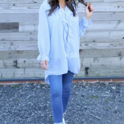 Dorota Shirt Tunic Powder Blue
