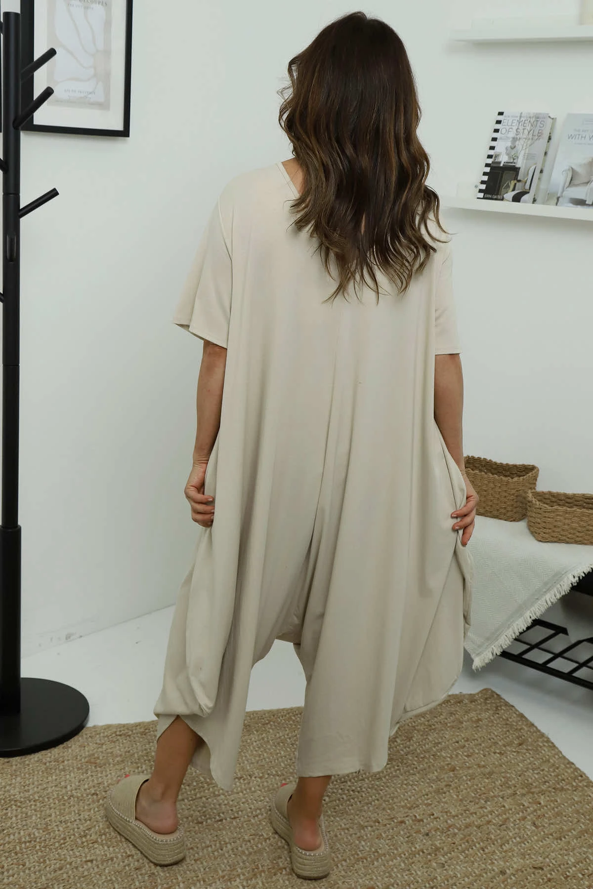 Everlee Cotton Jumpsuit Stone 6 Everlee Cotton Jumpsuit Stone - Image 4