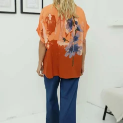Agnetha Print Top Orange -Kitandkaboodal Store IMG 7905 de714102 2671 46aa 98ba 9264b045901b